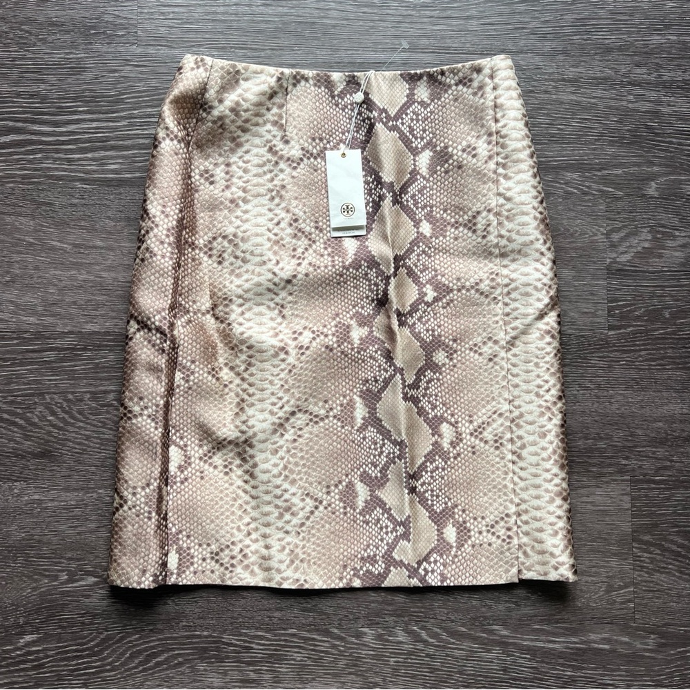NWT Tory Burch Silk Wool Mikado Wrap Skirt - Picture 2 of 12